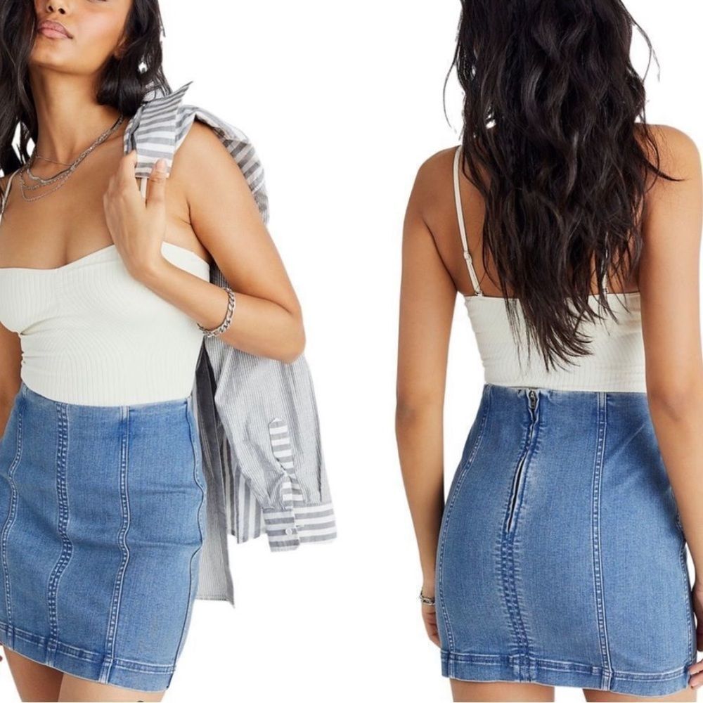 FREE PEOPLE Modern Femme Denim
Mini Skirt